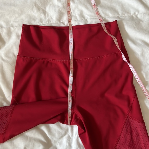 Adidas Red Believe This High Rise 7/8 Length 3-Stripes Tights - Picture 8 of 13